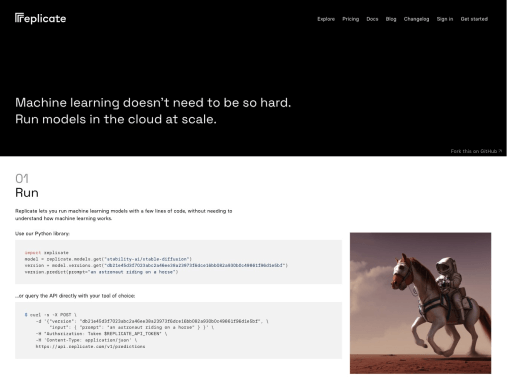 Replicate首页 - 在线运行开源机器学习模型(replicate.com) - 酷米站长网
