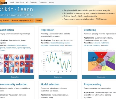 Scikit-learn首页 - Python机器学习库(scikit-learn.org) - 酷米站长网