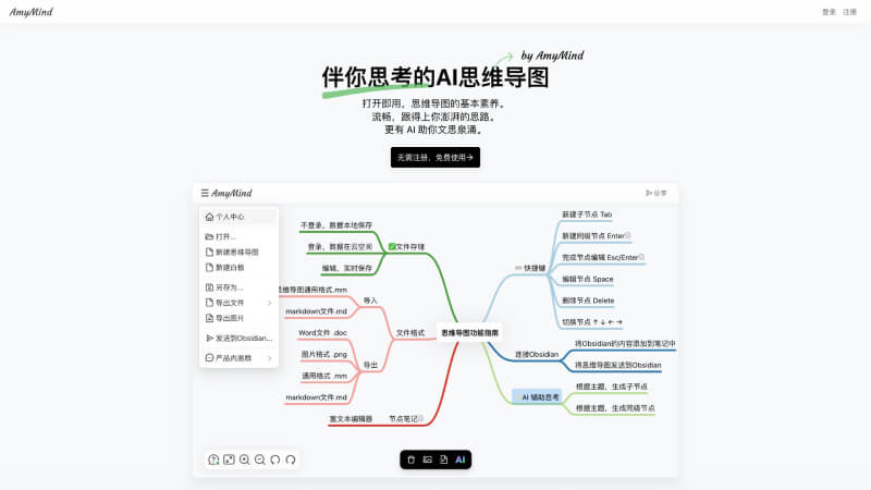 7个AI智能生成思维导图的软件和在线工具